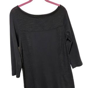 Three Dots Black Dress 3/4 Sleeves